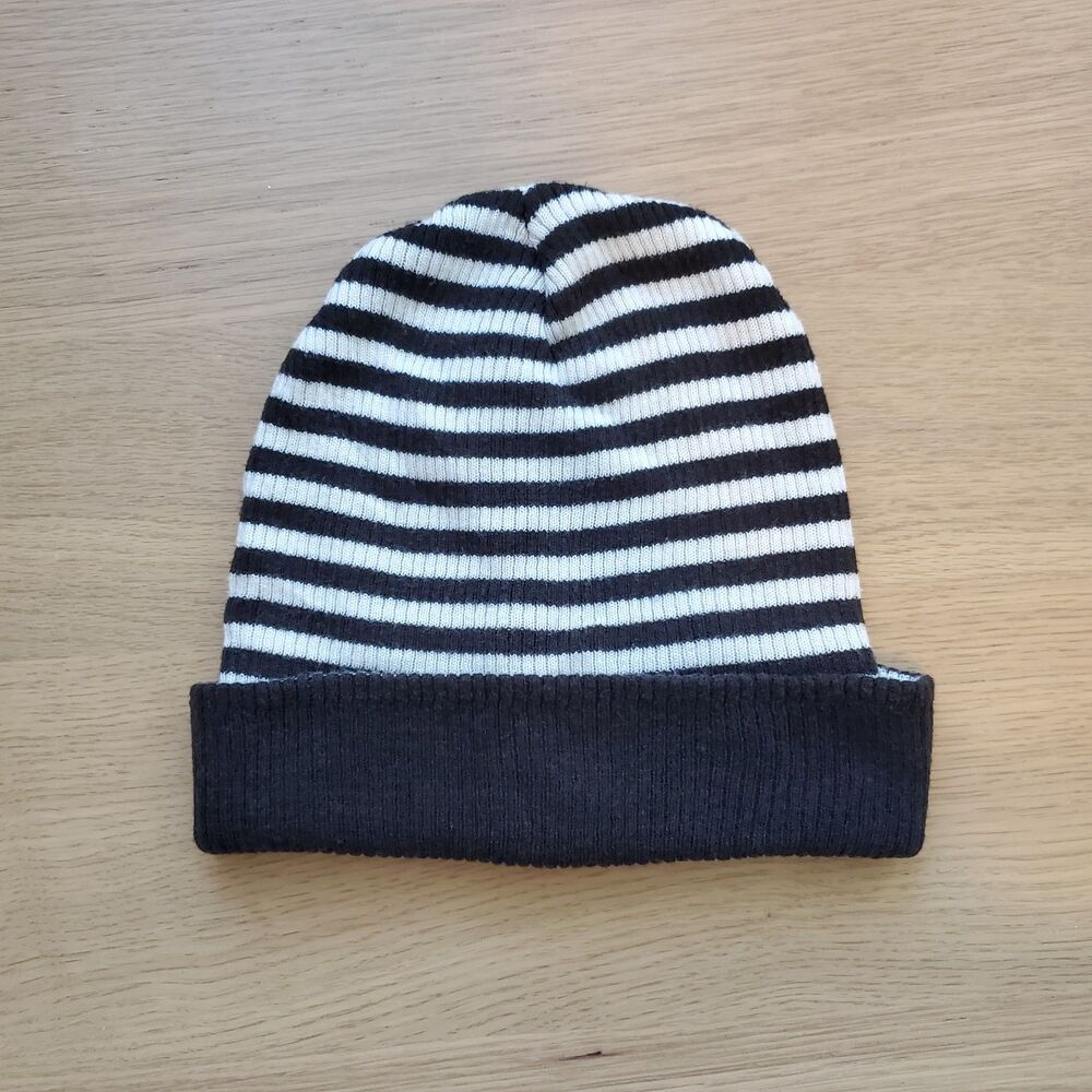 Black & White Striped Beanie